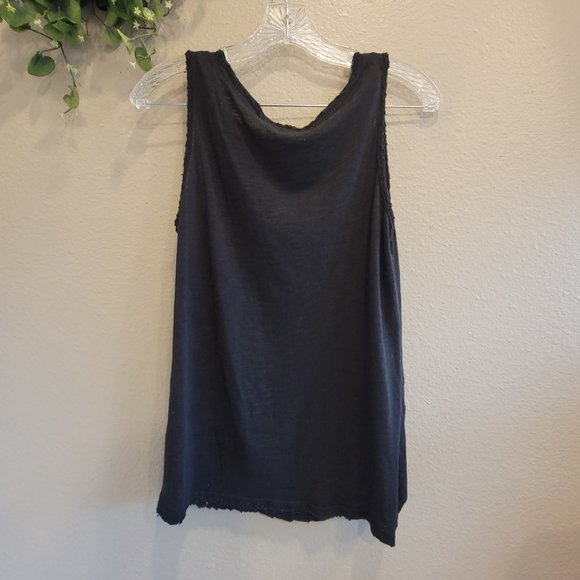 VICI | Black Distressed V-Neck Tank | Size Small - Picture 4 of 5